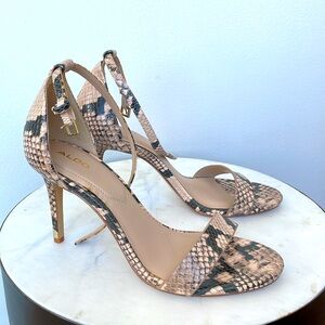 Aldo Beige Snake Print Heels, 38